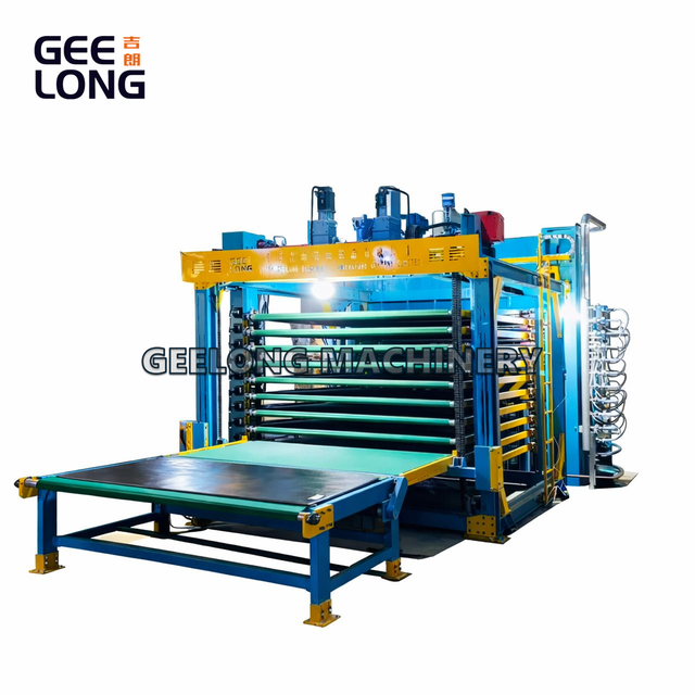 Машина для горячего прессования фанеры с двойной рамой и сверхмощной пленкой