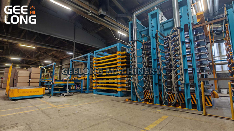 Линия горячего прессования ламината с пленочной облицовкой (3)